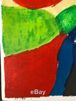 Large Original Lithograph Abstract Composition Gustav Bolin (1920-1999)