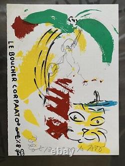 Le Boucher Corpaato, Jean-pierre Corpataux, Litho Signed Main, 27,5x37,5cm