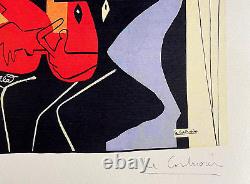 Le Corbusier Lithograph COA Original Signed Hand Numbered Stamp 180