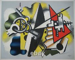 Léger Fernand Lithograph Signed Behind The Mirror 1955 DLM Signed Lithograph