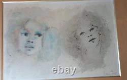 Leonor Fini Two Faces Of Children Lithograph Numbered 14/100, Signed