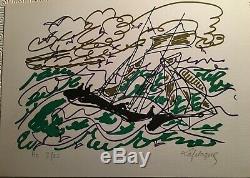 Lithograph By Charles Lapicque Navy Return Of Iceland Very Good Condition
