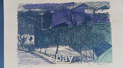 Lithograph print by Albert Chavaz Swiss landscape