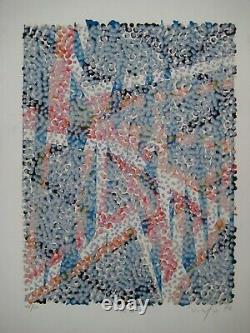 Lithography 1972 Signed Pencil Num/50 Handsigned Numb Lithograph Cinetic Art