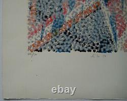 Lithography 1972 Signed Pencil Num/50 Handsigned Numb Lithograph Cinetic Art