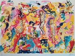 Lithography Abstract Modern Original Limited Colors On Signed Paper