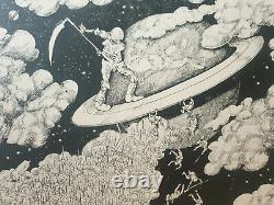 Lithography Georges D'ostoya Sign Faucher Mort World War 14-18 Poilu