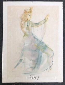 Lithography Leonor Fini (1907-1996) Portrait Woman Artist's Test Signed 20th