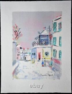 Lithography Maurice Utrillo Paris Capital, Montmartre