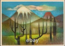Louis Toffoli Lithography Original The Mexican Mountains