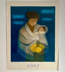 Louis Toffoli Original Lithograph 'Maternity in the Shawl' Signed Artist Proof