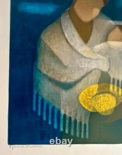 Louis Toffoli Original Lithograph 'Maternity in the Shawl' Signed Artist Proof
