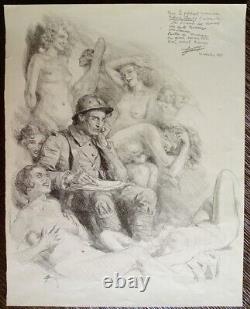 Lucien Hector JONAS (1880-1947) Dream of a Soldier Original Print