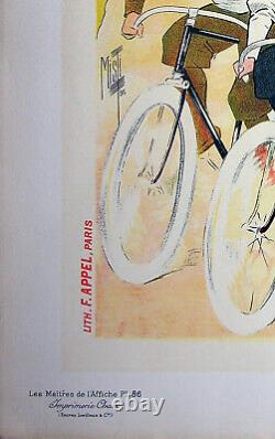MISTI Cycles Gladiator (Montmartre Bicycle), Original Signed Lithograph, 1897