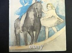 Marie Laurencin Color Lithograph 'Rider and Dancer' SIGNED DS PLANCHE