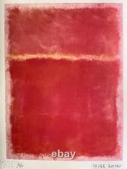 Mark Rothko Lithograph COA Original Signed Numbered Limited Stamped 180