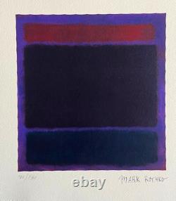 Mark Rothko Lithograph Certified COA Original Signed Stamp (Sam Francis)