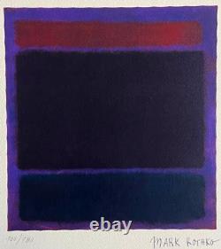 Mark Rothko Lithograph Certified COA Original Signed Stamp (Sam Francis)