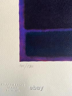 Mark Rothko Lithograph Certified COA Original Signed Stamp (Sam Francis)