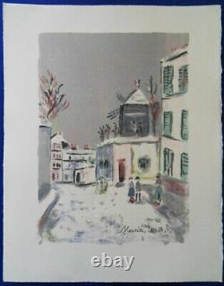 Maurice Utrillo The Lapin Agile Original Signed Lithography Paris Mourlot