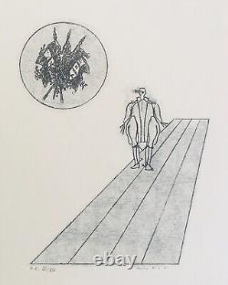 Max ERNST At the bottom of a large. Original signed lithograph 1972