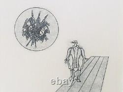 Max ERNST At the bottom of a large. Original signed lithograph 1972