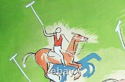 Milivoj Uzelac Polo Match Original Lithograph Signed #sport, 1932