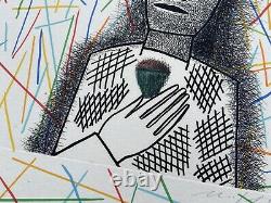 Mimmo Paladino, Signed Hand, Litho 1/40, 56x76cm, Print In Good Condition