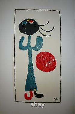 Miro Joan Lithography On Velin Signed Abstract Art Surrealist Abstraction