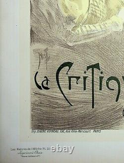 Misti La Critique À La Fenêtre Original Lithograph Signed, 1900