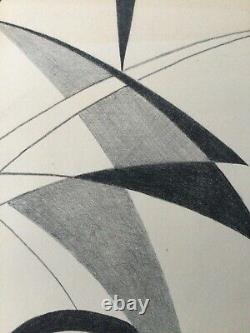 Nicolaas Warb (1906-1954) Rare Lithography Signed 1946 Constructivism Bauhaus