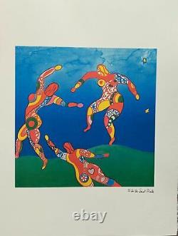 Niki De Saint Phalle -the Signed And Numbered Lithography Dance With Black Frame
