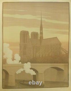 Notre Dame De Paris (1899), Original Lithography By Paul Berthon (1872-1934)