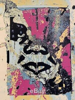Obey Shepard Fairey Signed Enhanced Disintegration (pink) Limited Edition Giant