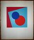 Olivieri L Signed Lithograph 1970 Art Abstract Geometric Abstraction