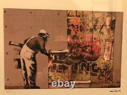 Original Banksy Lithography Signed / Number 150 Ex Coa Frameworks Included