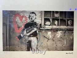 Original Banksy Lithography Signed / Number 150 Ex Coa Frameworks Included