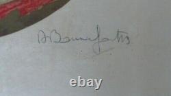 Original Lithograph Alain Bonnefoit Numbered No 55 X 75 CM Signed In Pencil
