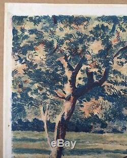 Original Lithograph Garden Eragny Camille Pissarro 1858-1941 Maximilien Luce