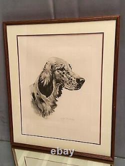 Original Lithograph Signed Jean Rivet With The Hunting Dog