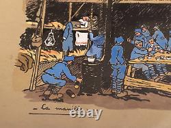 Original Lithograph Signed Marcel Jeanjean 1st Wwi War Numbered 3/50