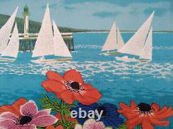 Original Lithograph 'The Holiday Bouquet' by Yves Ganne, Signed and Numbered