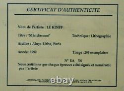Original Lithography 1992 Artist's Test Linda Le Kinff Nu Certificate