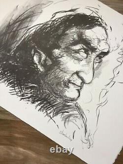 Original Lithography Signed Stamboulian 1992 Portrait Antonin Artaud