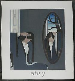 Original Lithography Will Barnet (1911-2012) Woman Hairstyle Mirror Signed 25ex