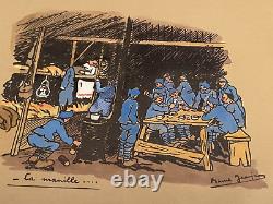 Original Signed Lithograph by Marcel Jeanjean First World War WWI Numbered 3/50
