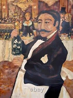 Original lithograph signed by Guy Buffet 'Boy from the Folies Bergère Perrier Jouet'