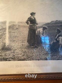 Original lithograph, signed, framed and under glass, 19th century period