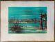 Original Signed And Numbered Lithograph By Jean Carzou The Port Or The Shore