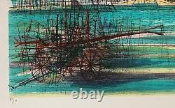 Original signed and numbered lithograph by Jean CARZOU The port or the shore